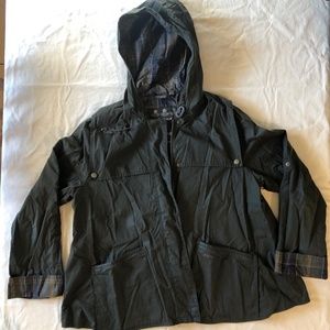 Barbour Swing Waxed Jacket in Olive